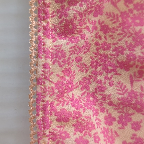 NWT Wild Fable Floral Ruffle Hem Midi Skirt LARGE Pink Dainty - Picture 7 of 14